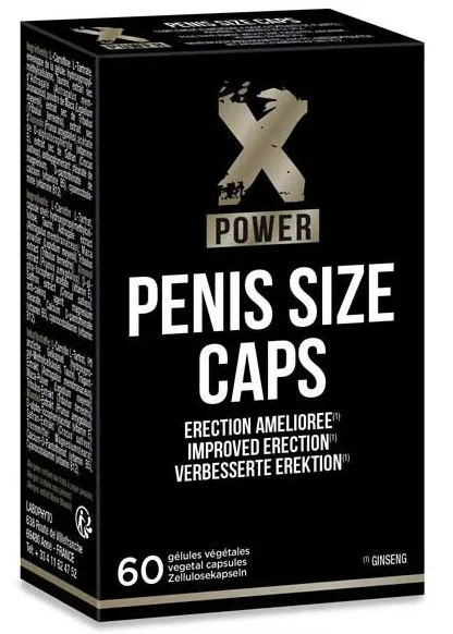 XPOWER Stimulant d'érection PENIS SIZE CAPS XPower 60 Gélules