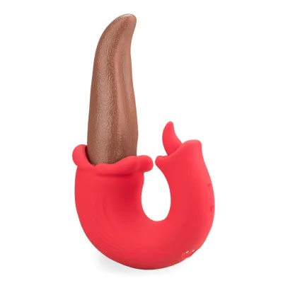 Vibromasseur rabbit rotatif et langue Tongue Twister