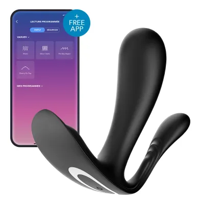 Stimulateur connecté TOP SECRET+ Satisfyer 9 x 3cm Noir