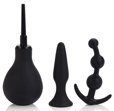 Kit EXPLORER Plaisir Anal - Plugs + poire de lavement