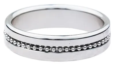 Anneau pénien en métal PERLY RING Contour Argenté