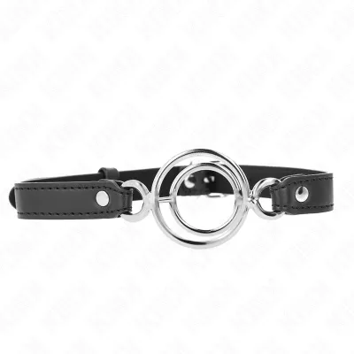 Gag à Anneaux Multiples O-Rings 5cm Noir - KINK
