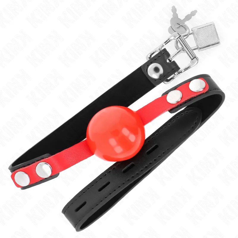 Balle gag souple TPE 4 cm réglable 37-52 cm modèle 4 - Kink