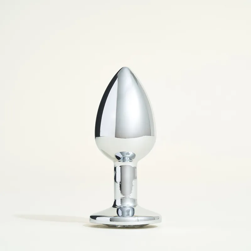 Plug métal avec strass Diamond Butt - 3 cm