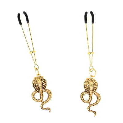 Pinces à seins réglables avec pendentif cobra - Kink