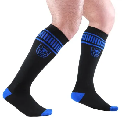 Chaussettes hautes FOOTISH Noir-Bleu