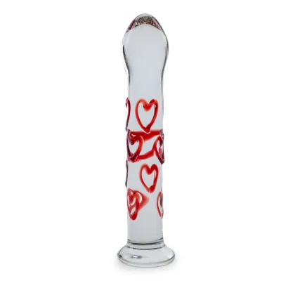 Gode godemichet en verre Heart Bubble gode vaginal ou anal homme ou femme - Crystal