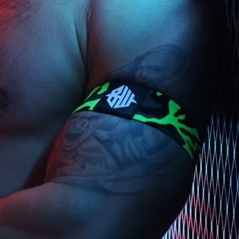 Breedwell Brassards NEO CAMO Noir-Vert Neon
