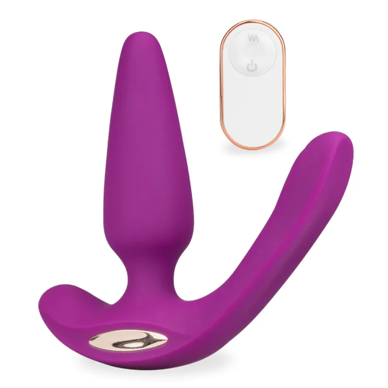 Plug anal avec stimulateur de zone intime masculine ou clitoris Athena