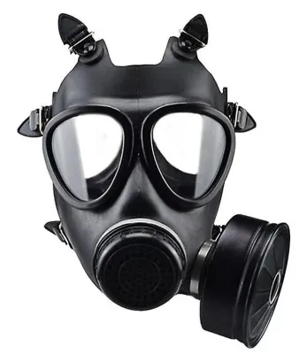 Men Army Masque à gaz BDSM KOMPLET BREATH Noir