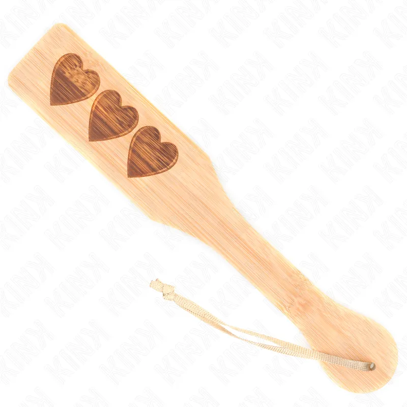 Paddle BDSM en bambou cœur 32 cm - Kink