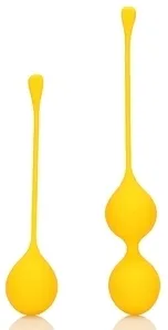 Boules de Kegel en silicone BALLS TRAINING Jaunes