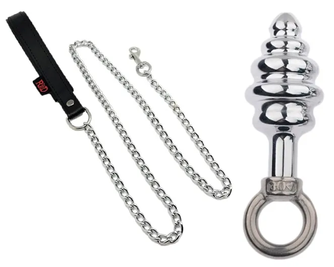 Plug en métal BUTT PAL avec laisse 6 x 2.8cm