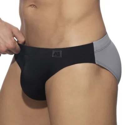 Addicted Slip de bain BICOLOR SWIM Noir-Gris