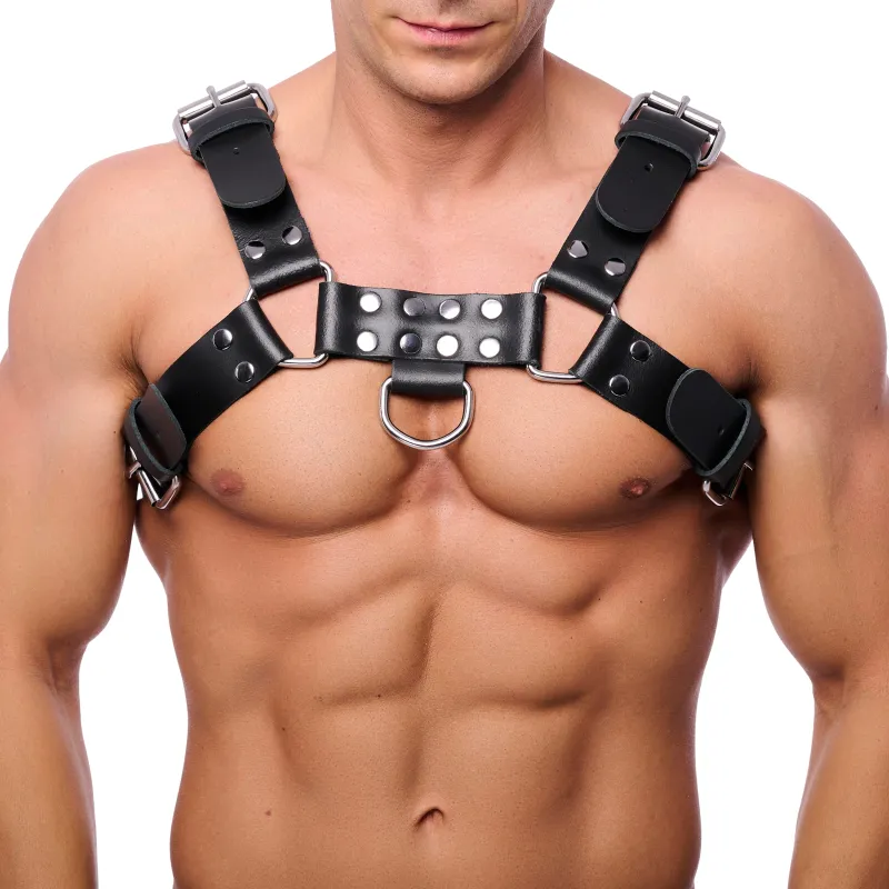 The Red Harness Harnais en cuir BUCKLE Noir