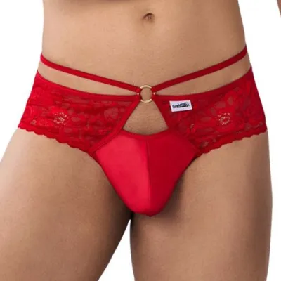 CandyMan String Dentelle à Lacets ATARGIS Rouge