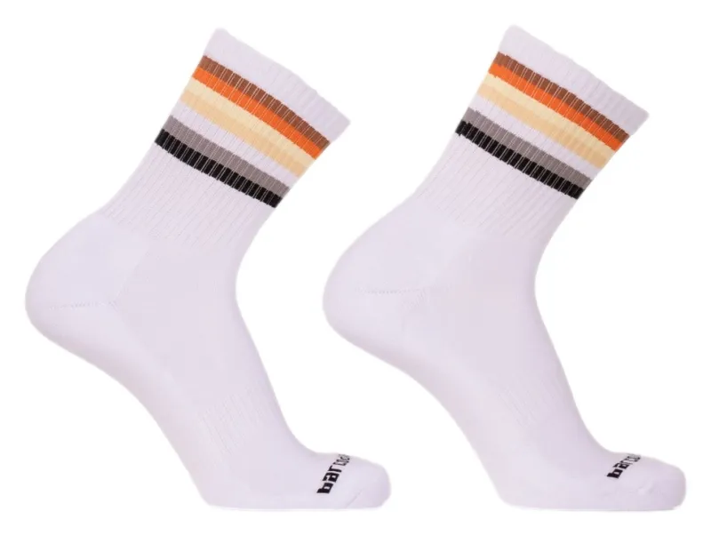Chaussettes blanches BEAR FLAG Fetish Half Socks