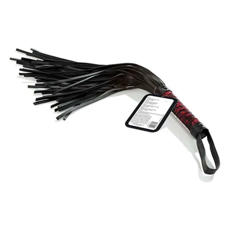 Fouet SM Scandal Rouge et Noir - CalExotics