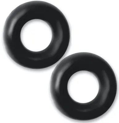 Lot de 2 Anneaux péniens en silicone STIFFY Bulge Noirs