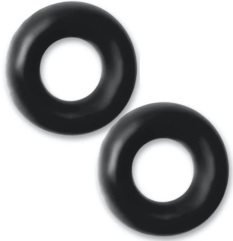 Lot de 2 Anneaux péniens en silicone STIFFY Bulge Noirs