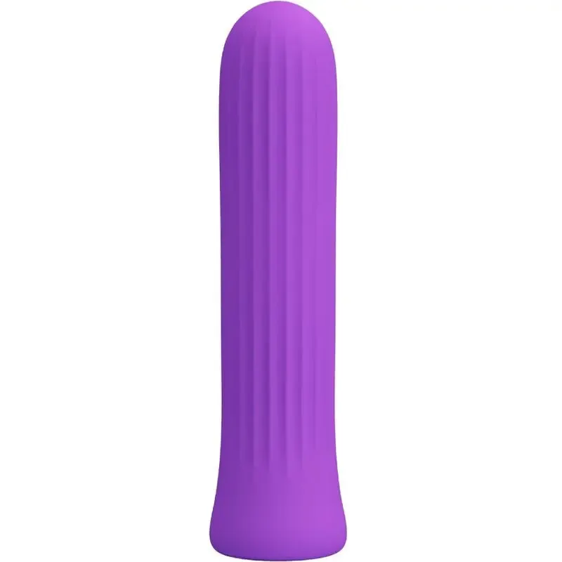 Mini Vibromasseur Pretty Love Blanche Silicone Violet
