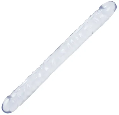 Double Dildo Jelly Crystal transparent 44 x 4.3 cm
