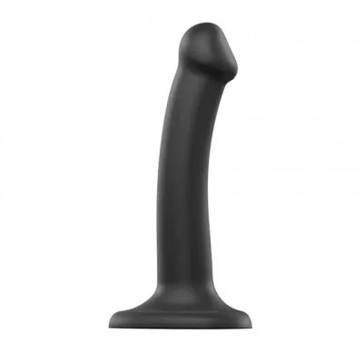 Dildo ventouse Dual Density - Small Noir