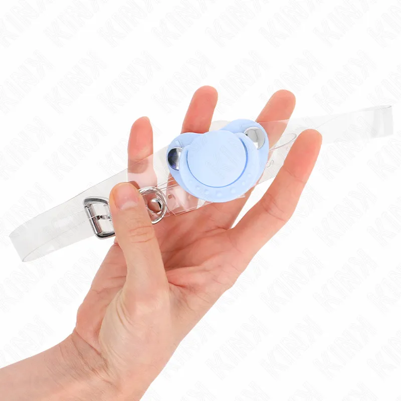 Gag sucette bleu clair ajustable 43-60 cm - Kink