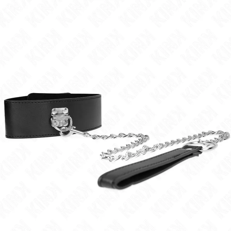 Collier avec Ceinture et Bracelet Noir Ajustable 65cm - KINK