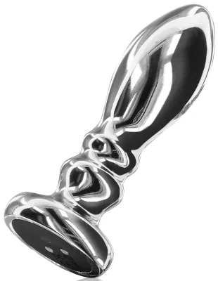 Plug vibrant en métal THE SLIDER L Buttocks 10 x 3.3cm