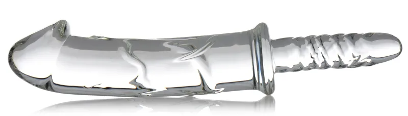 Gode à poignée en verre BATTLE RAMMER 20 x 4.5 cm