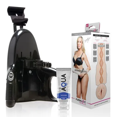Pack Masturbateur Automatique + Vagin Brandi Love + Lubrifiant