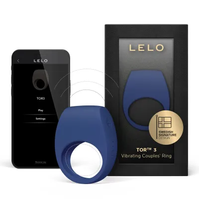 TOR 3 cockring vibrant de Lelo - 46,7 × 22,2 × 60 mm Bleu