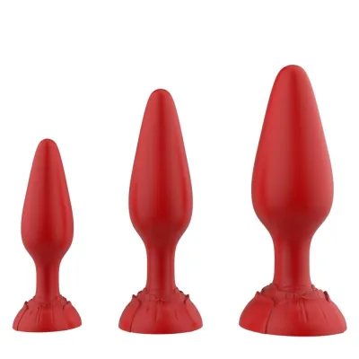 Kit de 3 Plugs ROLAROSE 11 x 4.1cm Rouge