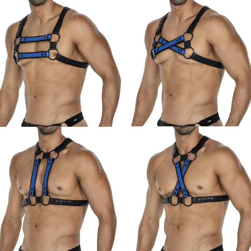 Harnais 4WAY Noir-Bleu