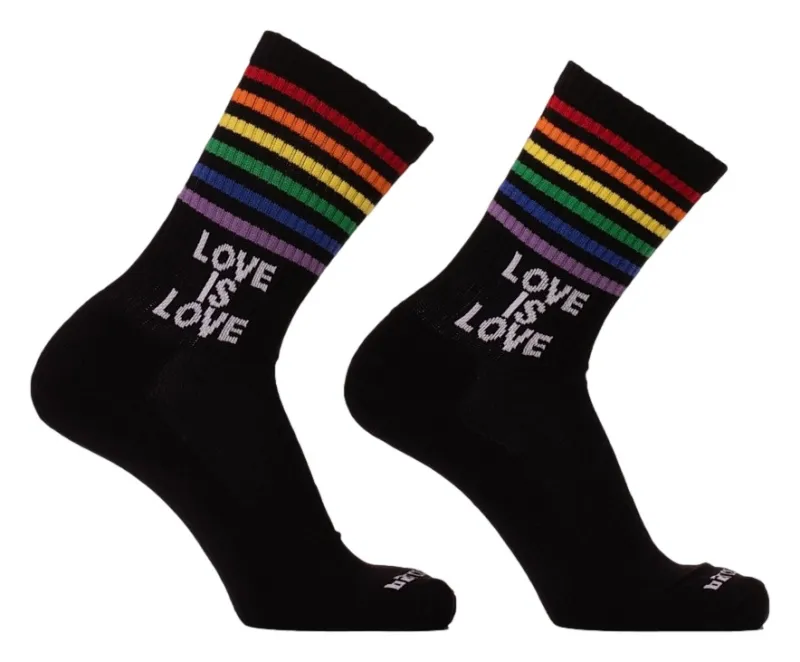 Barcode Berlin Chaussettes LOVE IS LOVE Gym Socks Noires