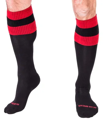Barcode Berlin Chaussettes FOOTBALL SOCKS Noir-Rouge
