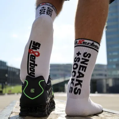 Sk8erboy Chaussettes blanches SNEAKS SOCKS Sk8erboy