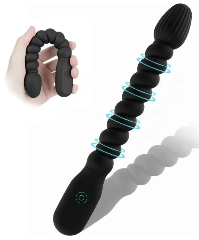 Stimulateur prostatique vibrant FLEX SPIRAL 15 x 2.6cm