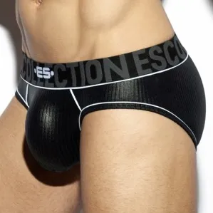 Slip SHINY RIB Noir