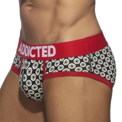 Addicted Slip GEOMETRIC Noir-Rouge