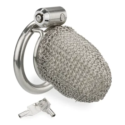 Cage à pénis en cotte de maille - modèle court