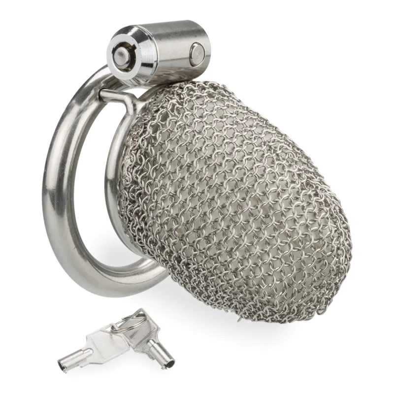Cage à pénis en cotte de maille - modèle court