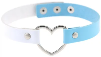 Ras de cou HEART DUO Blanc-Bleu