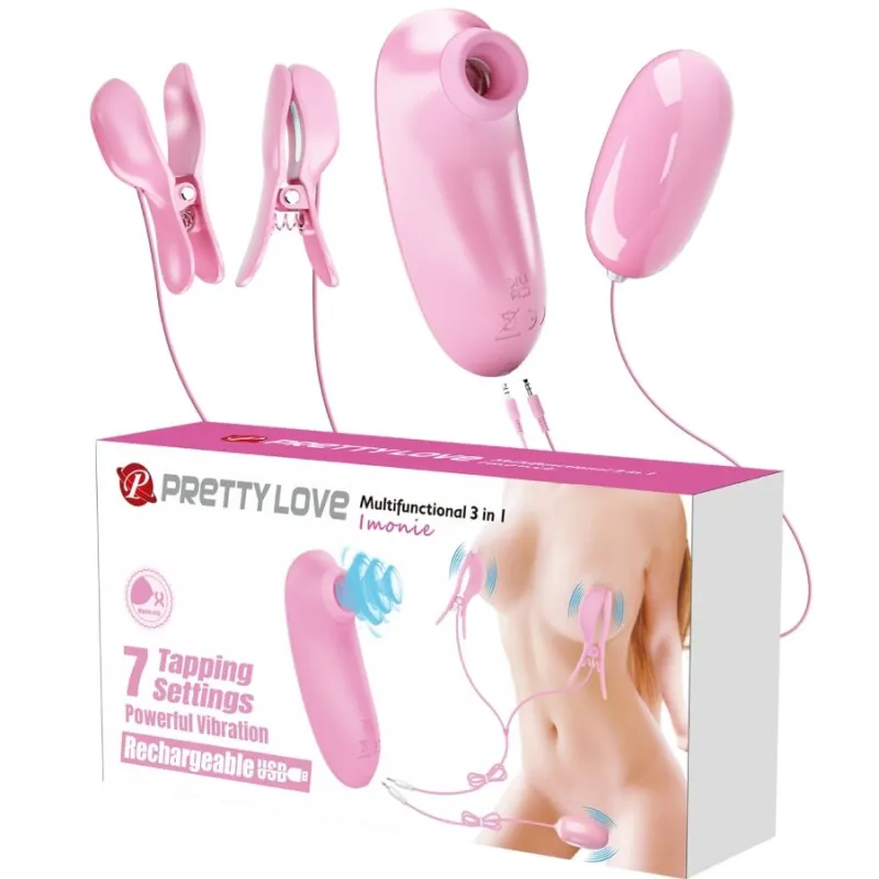 Ensemble Stimulateur Imonie 3 en 1 Rose - Pretty Love