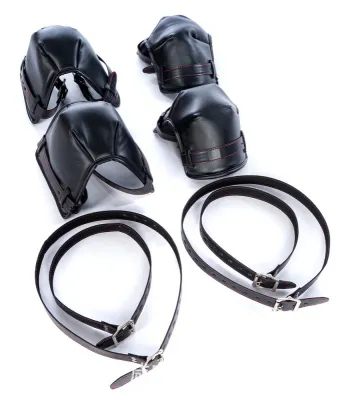 Protections rembourrées Coudes-Genoux PUPPY STAY Noires