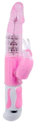 Vibro rabbit Rotatif FASCINATION 28cm Rose