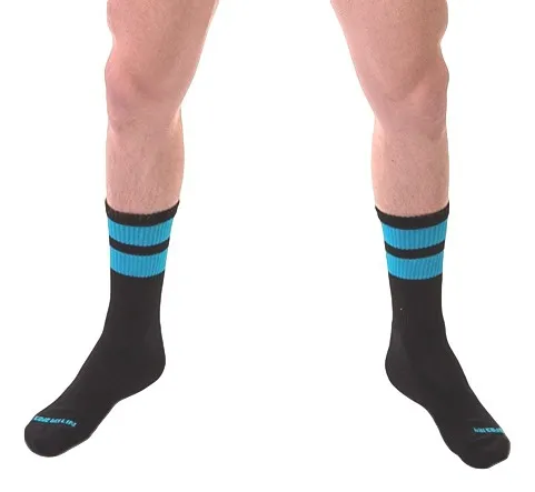 Chaussettes GYM SOCKS Noir-Bleu fluo