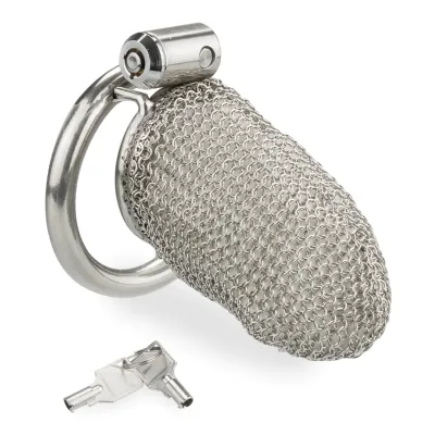 Cage à pénis en cotte de maille - modèle long