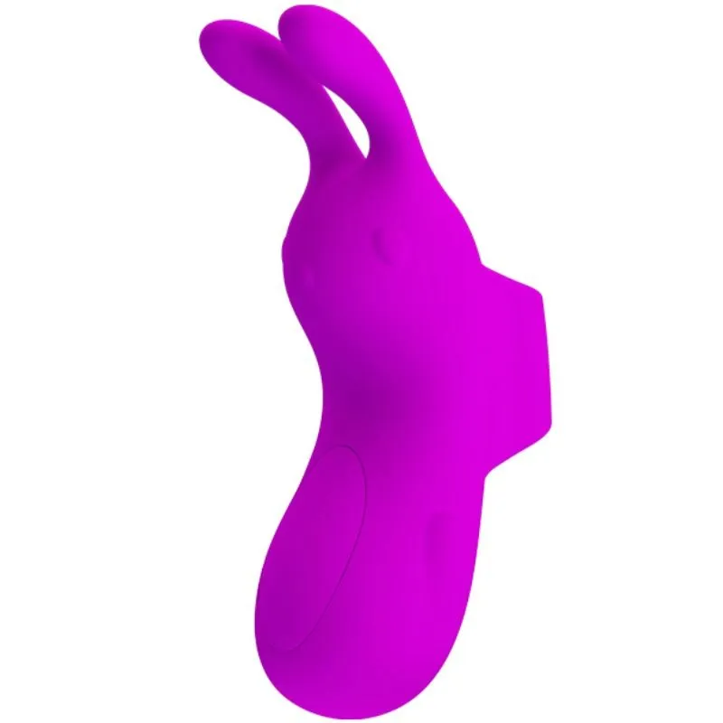 Stimulateur Doigt Vibrant Lapin Violet - Pretty Love